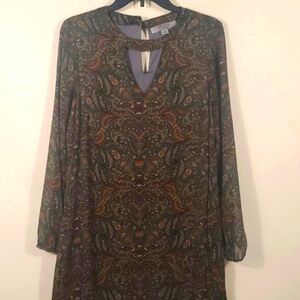 Ruff hew grey Paisley print dress Size Medium